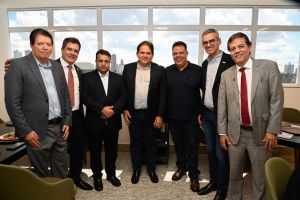 Inauguração oficial do Restaurante Cora na Alego pelos presidentes da FECOMÉRCIO Marcelo Baiocchi e da alego Bruno Peixoto.