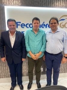 O Conselheiro José de Oliveira , em reunião do Conselho SESC/SENAC-GO, presidida pelo Marcelo Baiocchi com a presença do Ex-Governador Marconi Perillo na FECOMÉRCIO.